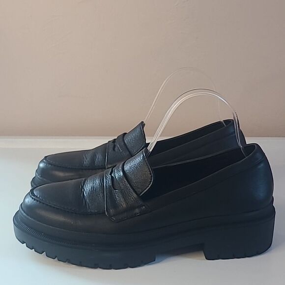 Portland Leather Patina ZOE CHUNKY LOAFER Black Size 9 EU 39 - Picture 4 of 16